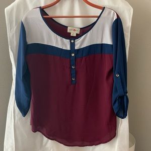 Color block blouse